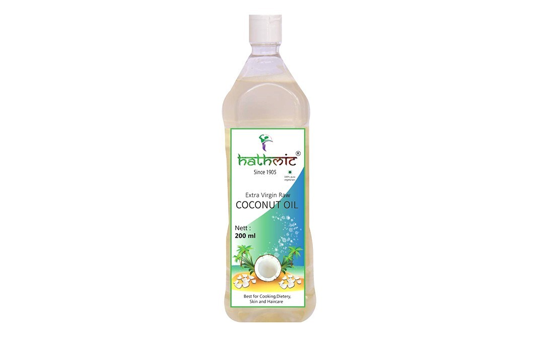 Hathmic Extra Virgin Raw Coconut Oil   Bottle  200 millilitre